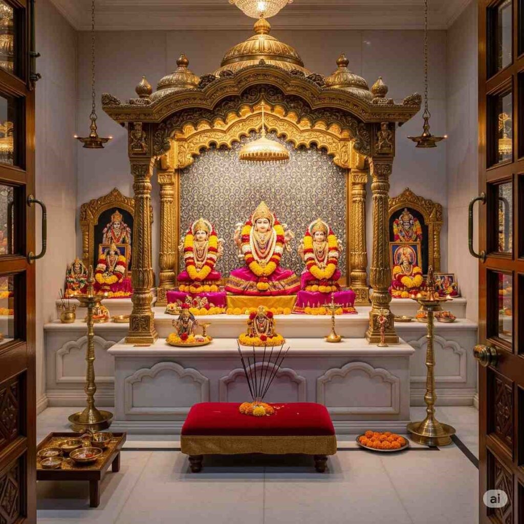 Pooja Room Bengaluru interior decors.