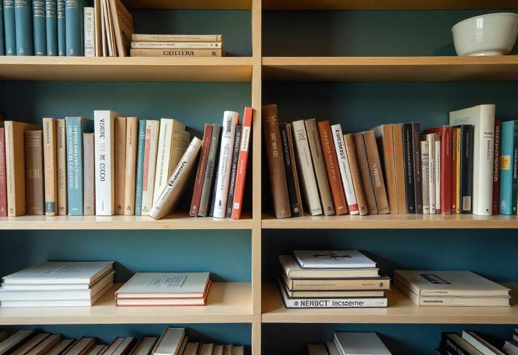 Side-by-side load test showing sturdy plywood shelf supporting heavy books compared to sagging particle board shelf under weight