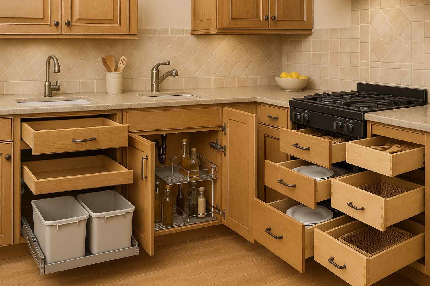 Hybrid kitchen design combining modular functionality with traditional aesthetics in Bengaluru home