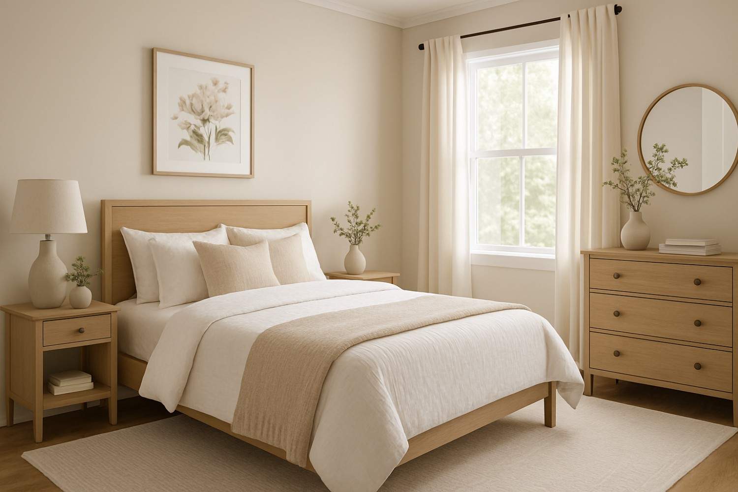 Complete small bedroom transformation in Bengaluru showcasing all design elements working together - by Elegante Interiors