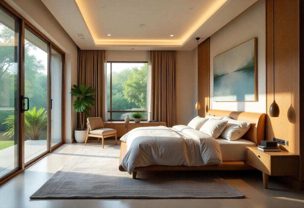 Custom bedroom furniture Bengaluru featuring handcrafted wardrobes and modular storage solutions in modern home