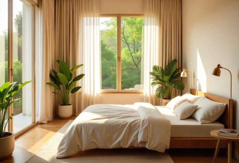 Climate-adaptive Bengaluru bedroom showcasing cross-ventilation, natural materials, and seasonal flexibility by interior design experts