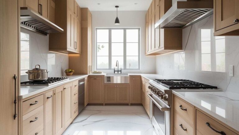 Premium kitchen furniture showcase by Elegante Interiors featuring custom wooden cabinets and luxury finishes