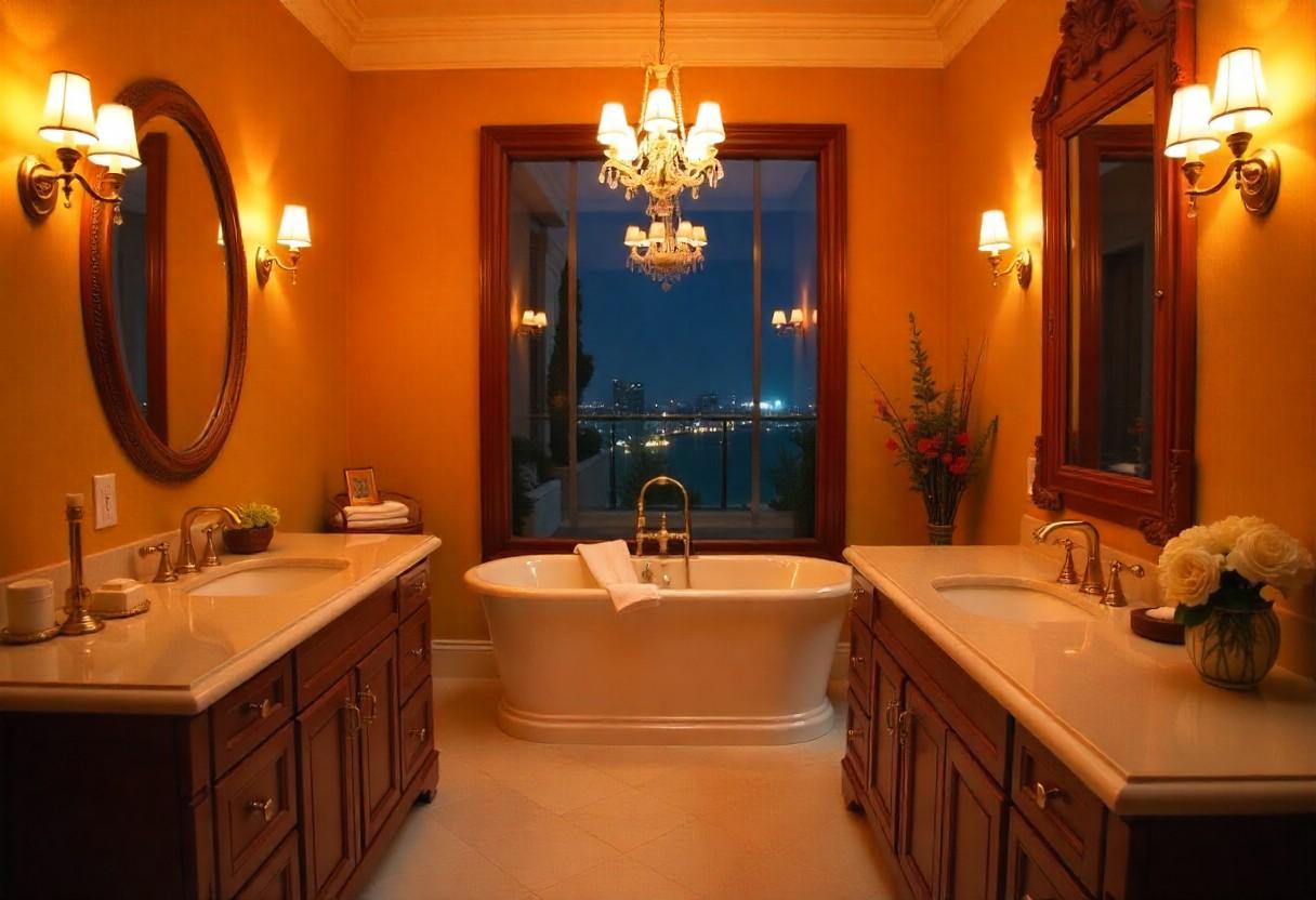 Premium bathroom materials and fixtures showcasing luxury design elements