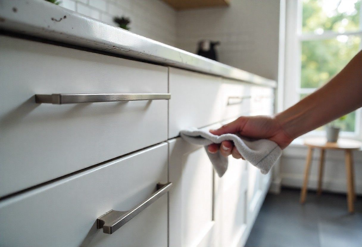 Premium modular kitchen hardware and easy maintenance features by Elegante Interiors Bengaluru