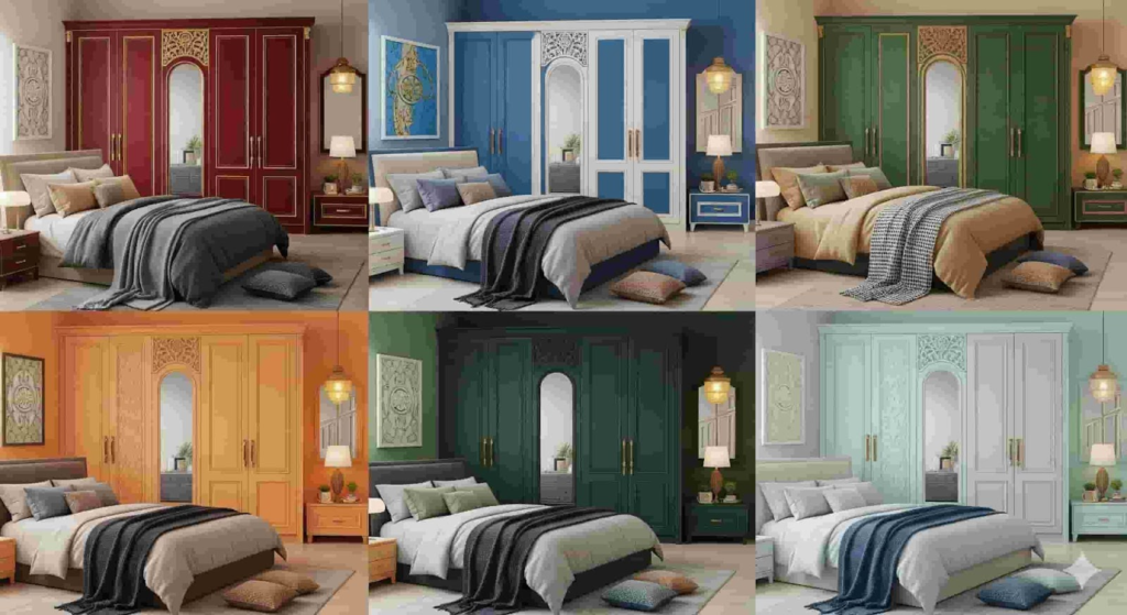 Custom wardrobe designs with trending color combinations and finishes for Indian homes