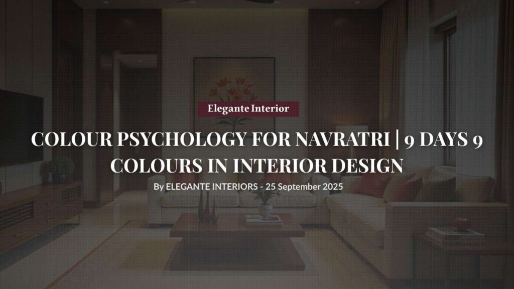 Luxury Bangalore interior design featuring Navratri color psychology with elegant traditional and modern elements