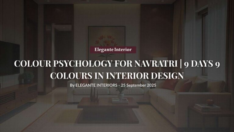 Luxury Bangalore interior design featuring Navratri color psychology with elegant traditional and modern elements
