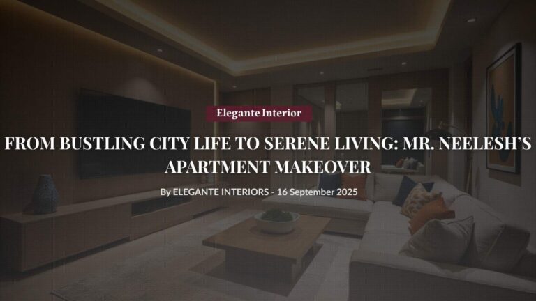 Contemporary apartment living room interior design with entertainment wall and ambient lighting by Elegante Interiors Bangalore