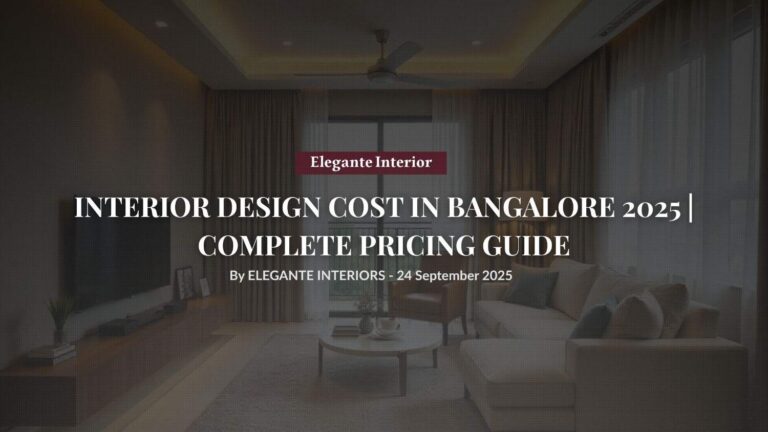 Modern interior design cost guide for Bangalore homes 2025 - living room with modular furniture