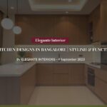 Modern modular kitchen designs in Bangalore apartment showcasing L-shaped layout with wooden cabinets
