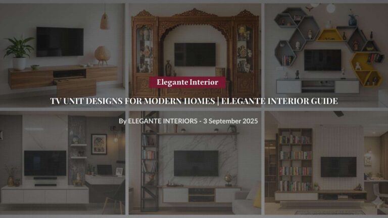 TV unit designs for modern Indian homes - Expert solutions by Elegante Interiors Bengaluru