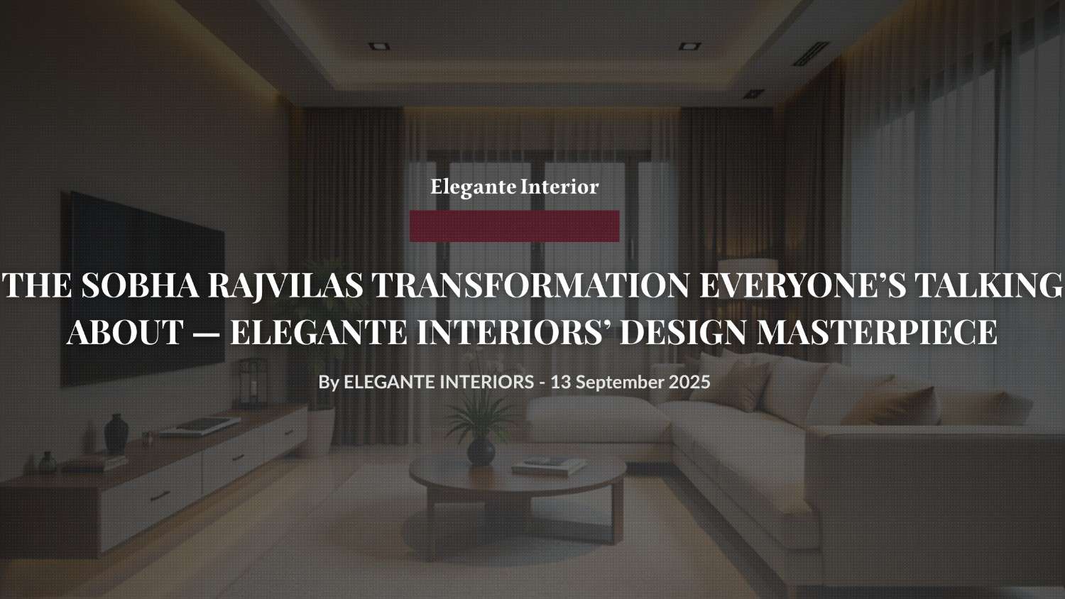 Elegante Interiors Bangalore: Luxury Apartment Interior Design ...
