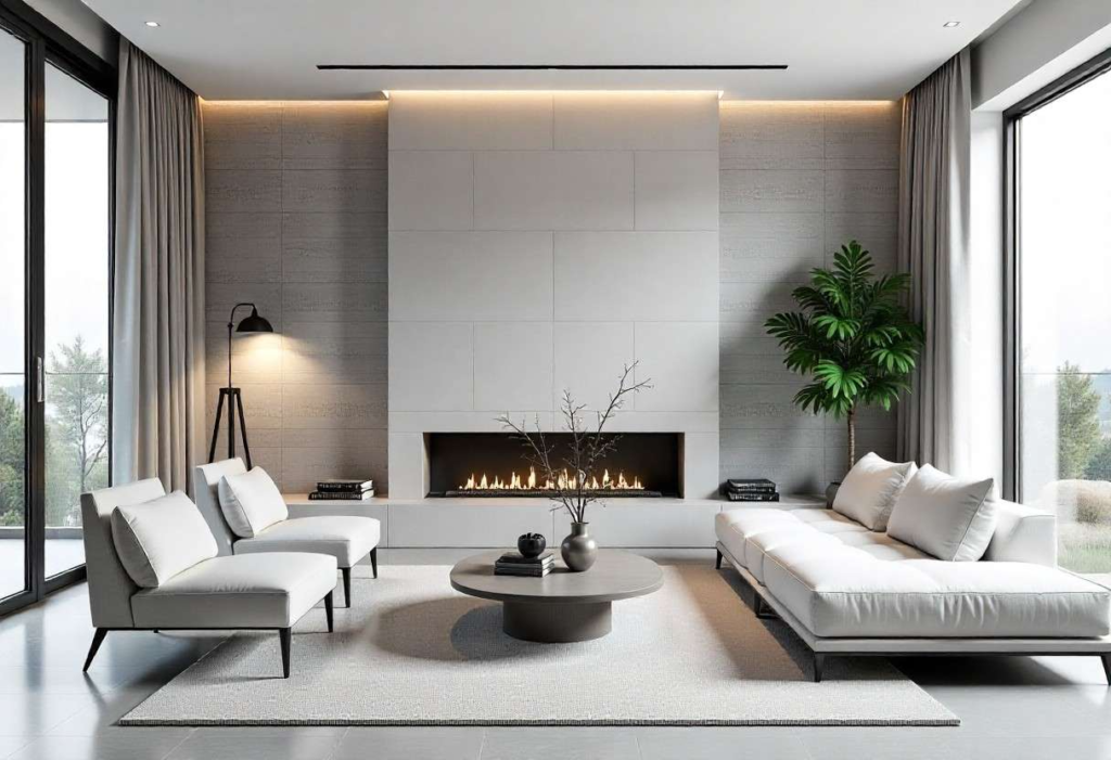 Navratri Day 4 grey balanced luxury interior design by Elegante Interiors