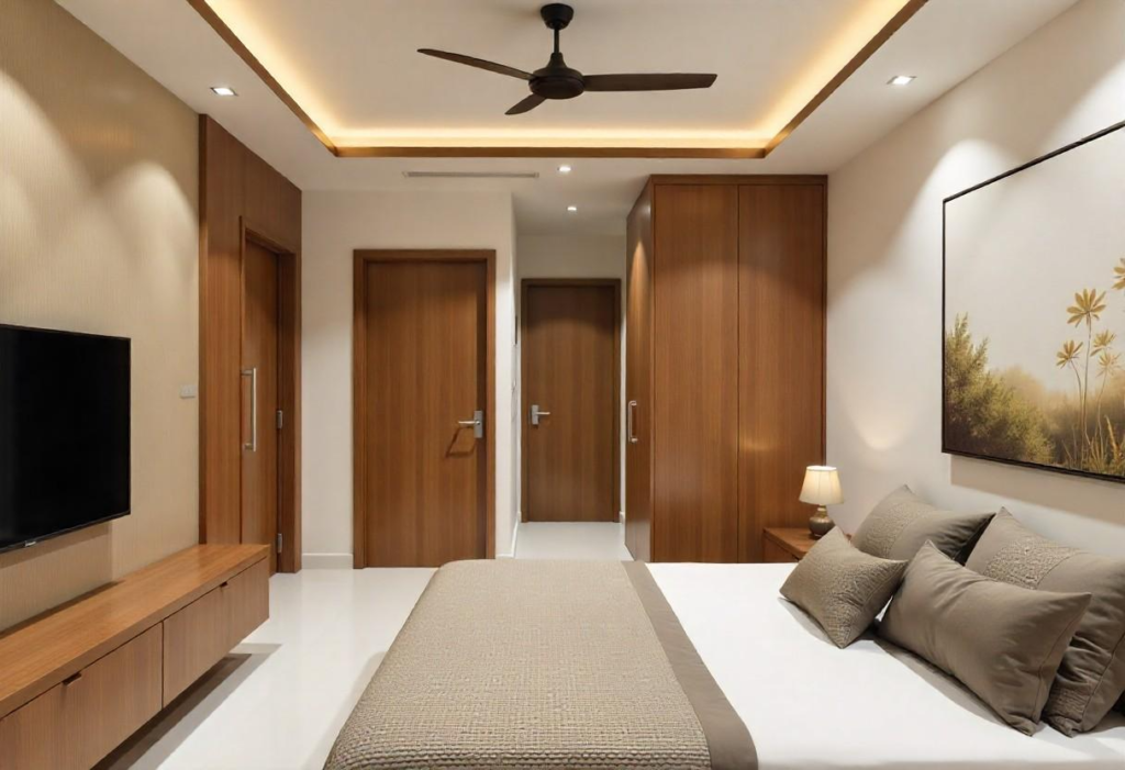Beautiful Indian home interior design by Elegante Interiors showing optimal MDF and plywood usage