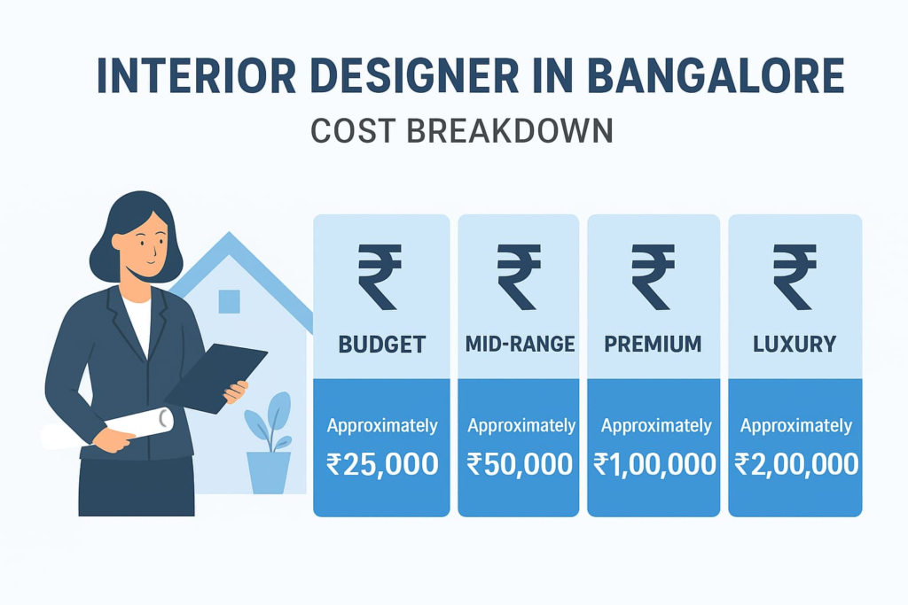 Interior Designer in Bangalore cost guide - affordable to luxury pricing breakdown