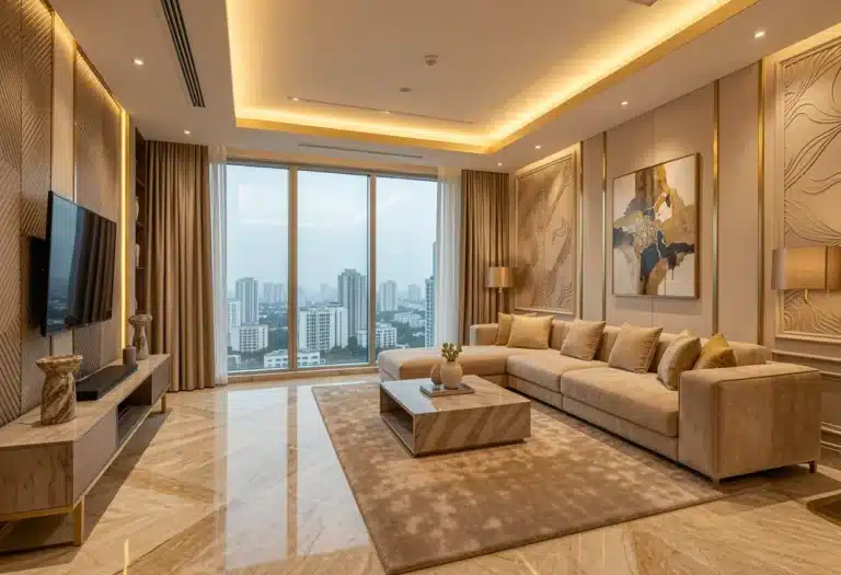 Luxury interior design for a Bangalore apartment by premium interior designers in 2026